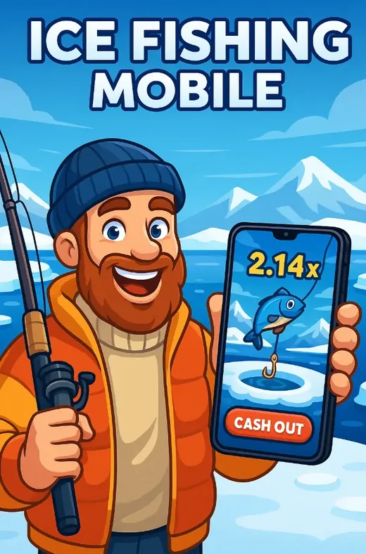 Ice Fishing game running on a mobile phone